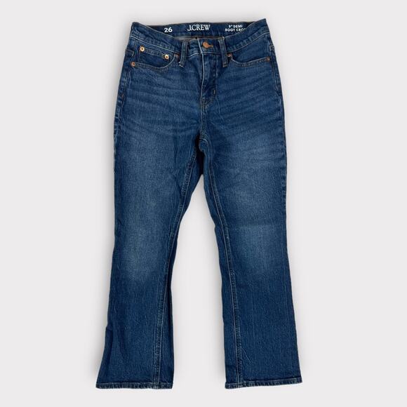 J.Crew 9" Demi-Boot Crop Jean in Palmyra Wash Size 26 - Picture 1 of 9